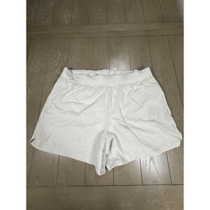 Under Armour Speedpocket Shorts Mens XL White 5" Athletic Running Gym Training